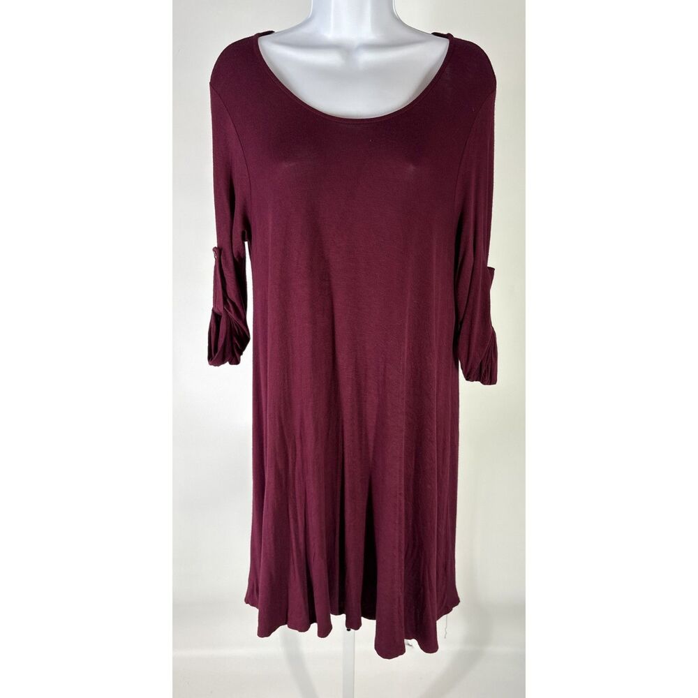 Altar'd State Burgundy Knit Swing Dress